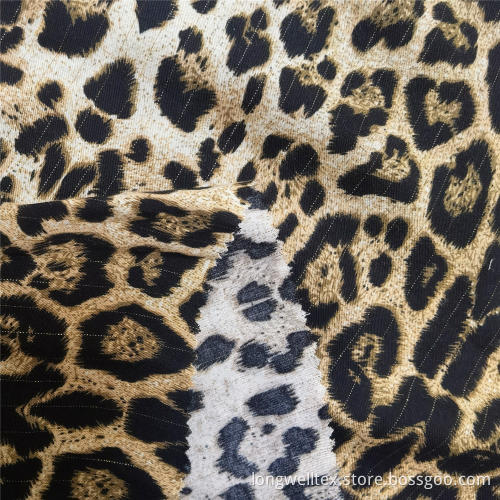 Leopard Animal Printed Cloth Material 100% Polyester Fabric